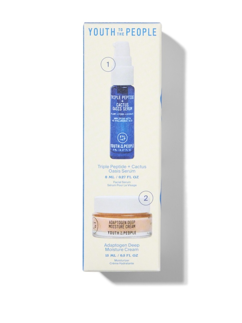 Youth to the People :Youth stack Triple Peptide + Cactus Oasis Serum & Adaptogen